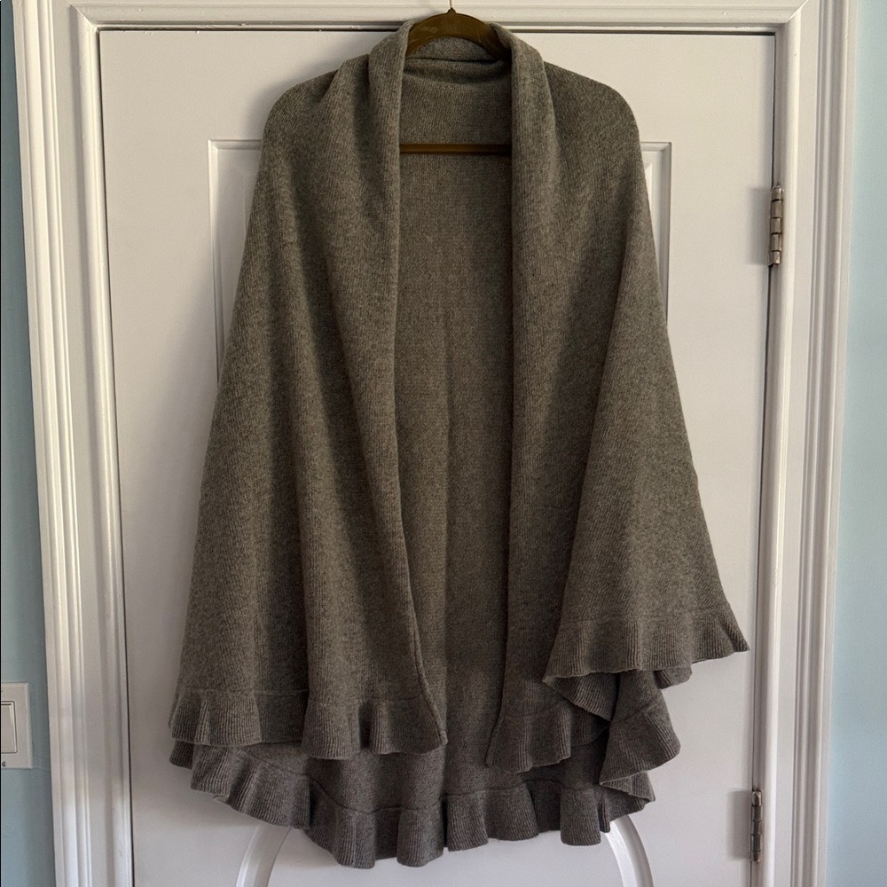Ruffled Bottom 100% Cashmere Cape